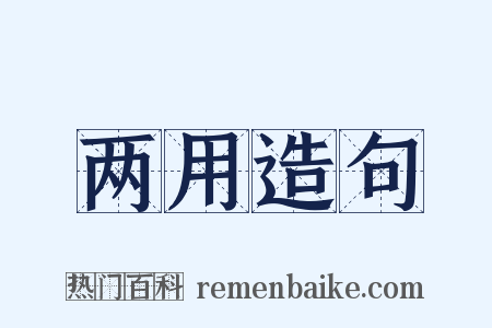 两用造句是什么意思的图片